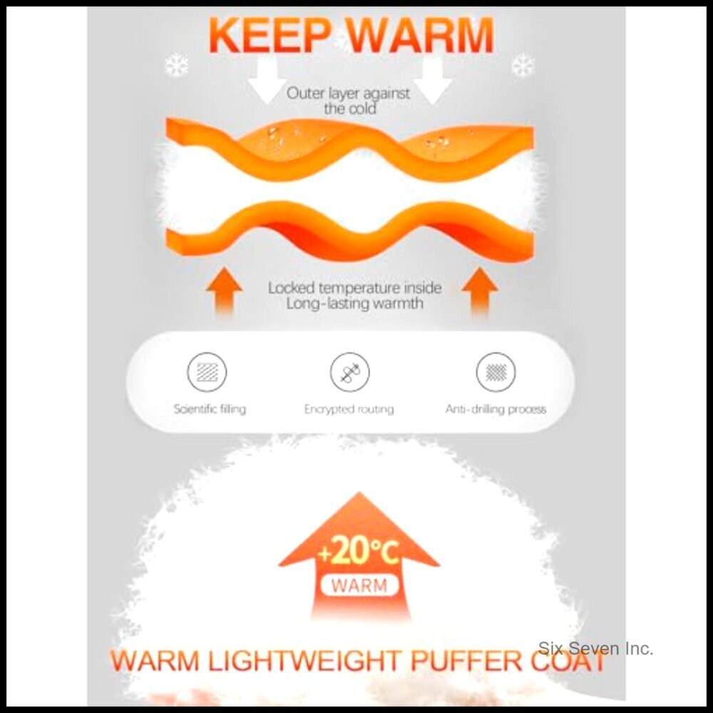 Cropped Puffer Jacket Quilted Lightweight Chic Y2K Winter Outerwear Long Sleeve - Picture 3 of 7